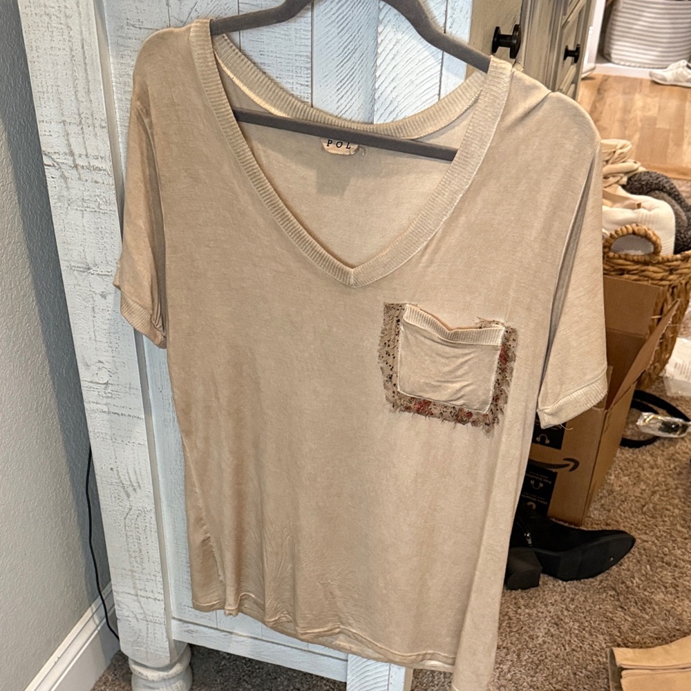 POL Tan Short Sleeve Tee
